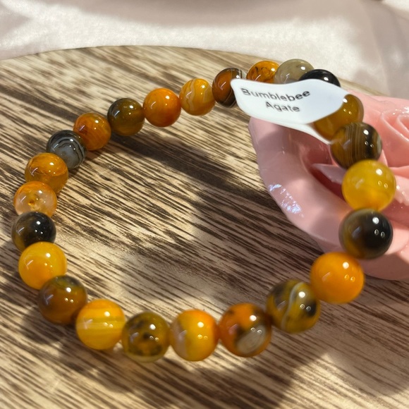 Bumblebee Agate Crystal Bracelet - Picture 2 of 3